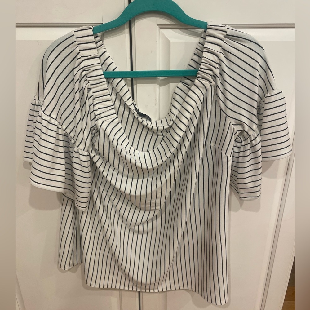 Banana Republic Striped Off-Shoulder Women's Top XL